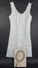 True Vintage Gaier Femmes Jupon Lingerie 100% Synthétique Blanc Taille 38 De Ovp