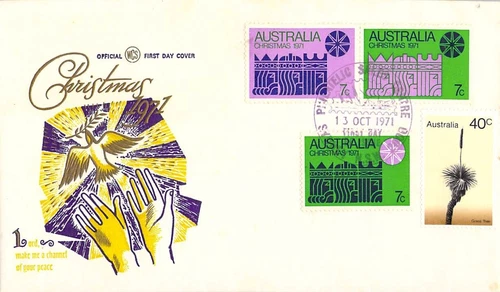T0781 Australia 1971 7c Christmas FDC WCS Wesley Cover