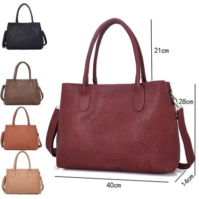 Ladies Shoulder Handbags Faux Leather Bag Womens Tote Large Organizer Bag Travel