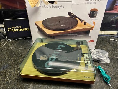 Lenco LS-50WD Wood Semi-Automatic Belt Drive USB Turntable Record Player