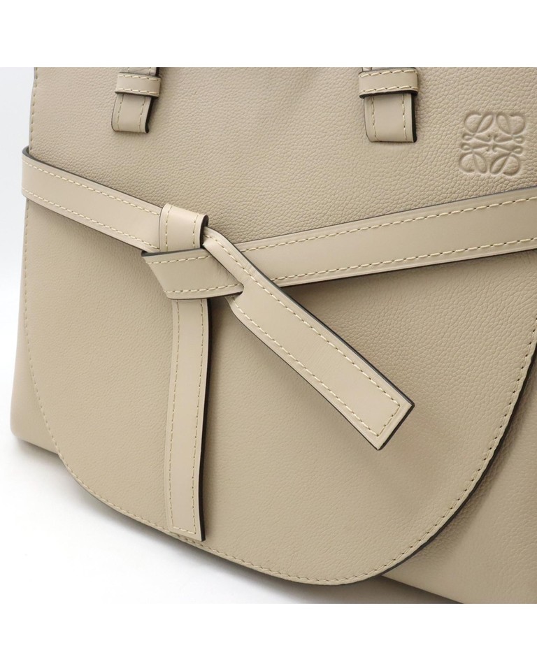 Pre Loved Loewe Puzzle Small Tote Beige Leather Bag Tote Bags One