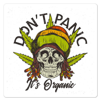 Don't Panic Weed Organic, Vinyl Decal Sticker, Indoor Outdoor, 3 Sizes, #9533