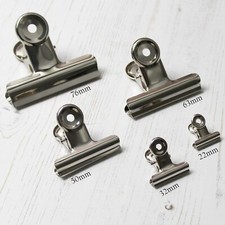 Paper Binder Letter Clips in 10 Options Silver or Coloured Bulldog Clamps