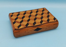 Antikes Biedermeier Etui Einlege Würfel Intarsien Würfelmarketerie Louis Seize