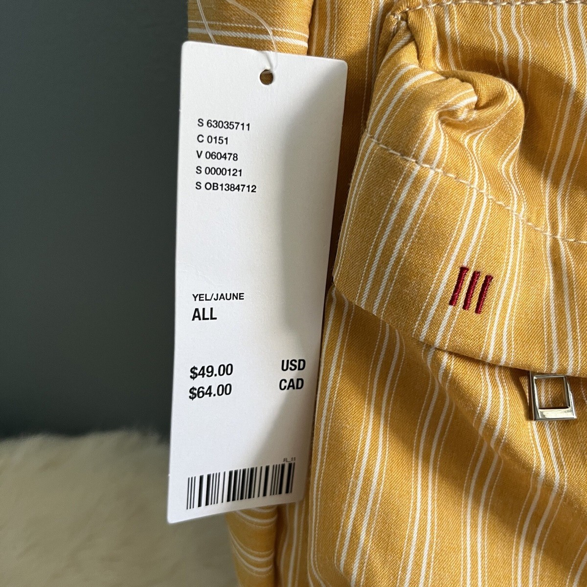 Urban Outfitters BDG Spliced Backpack Blue Yellow New With 