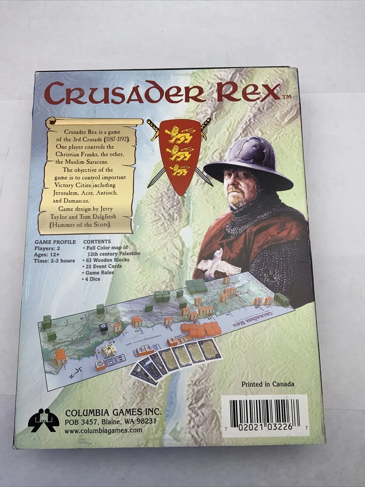 JUEGO DE AVENTURA CRUSADER REX, JUEGOS DE COLUMBIA #3151, TERCERA CRUZADA, ¡CAJA ABIERTA! Foto 2 de 4