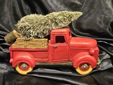 Red Truck With Tree Decor Christmas