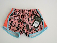 Nike Little Girls 4 Bleached Coral Athletic Shorts Lined Panty Swoosh Dri-Fit