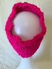 Ob.D. Handmade, Hand Knit, SEE ME Snood/Cowl, Pink w/Black Diamond, REFLECTIVE — photo 3