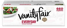 Vanity Fair Everyday Napkins, 660 Count, White Paper Napkins