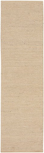 Nourison Natural Jute Bleached 2' x 6' Area Rug Easy Cleaning, Non Shedding, Bed - Picture 3 of 8