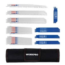 32PC Reciprocating Sabre Saw Blades Set for Wood & Metal, with Organizer Pouch
