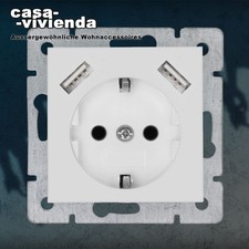 USB-Ladesteckdose, für BERKER® S1, B2, B3, B7 - mit Kinderschutz - Reinweiß glän