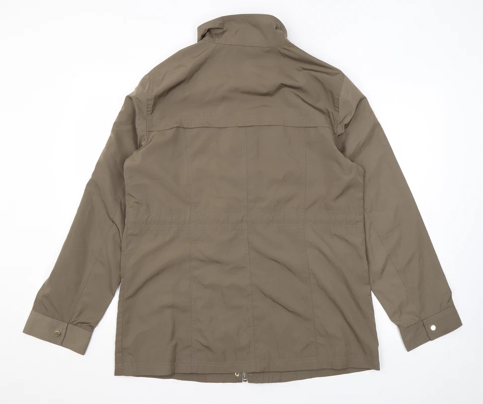 Classic Womens Brown Rain Coat Size 14 Zip - Image 2 of 4