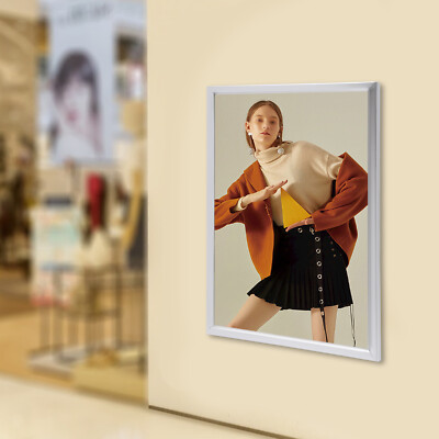 18x24'' LED Backlit Movie Poster Art Picture Frame Light Box Advertising Display