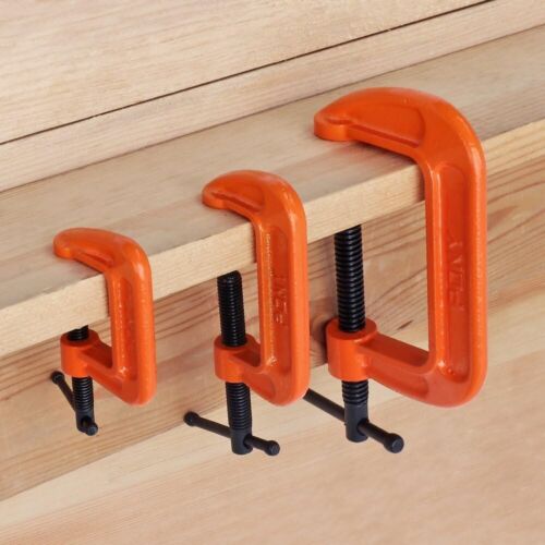 Compact and Lightweight C-Clamp Set for Easy Use – Bright Orange Gloss Finish - Picture 9 of 10
