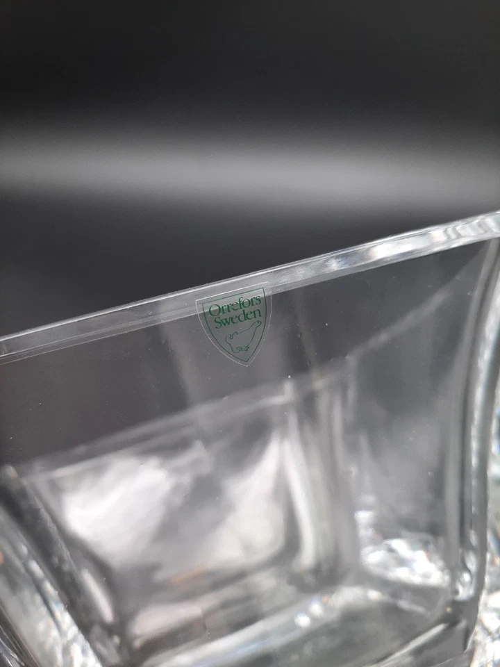Orrefors Vase Kristallglas – 3,85 kg | Skandinavisches Design | Handmade Sweden - Bild 4 von 4