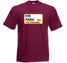 Motherwell Fir Park T-Shirt The Steelmen Street Sign Football Club Soccer Unisex