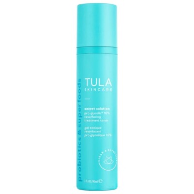 TULA Secret Solution Pro-Glycolic 10% Resurfacing Treatment Toner FULL SIZE 3 OZ