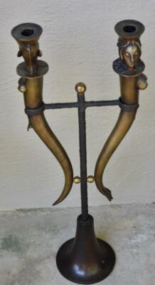 Paul Wunderlich Candlestick Double Bronze Sculpture~Myth of Orpheus~32/300