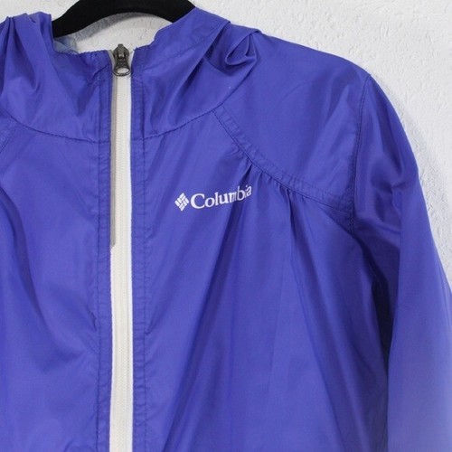 COLUMBIA Girls’ Switchback Rain Jacket Windbreaker Purple Blue Size Small 7/8 - Picture 4 of 12
