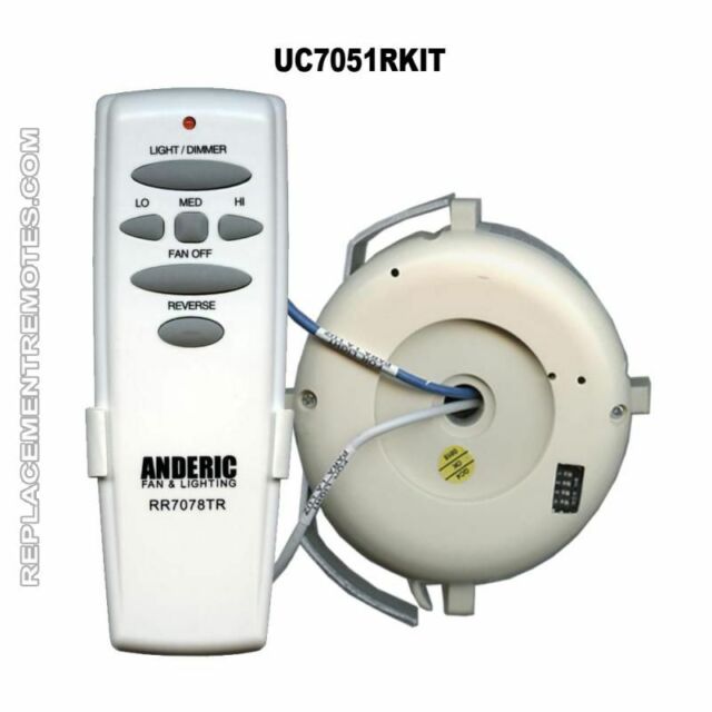 New Anderic Ceiling Fan Remote Control Rr7078tr Uc7051r Replacement Ceiling F