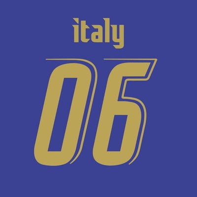 2006 Italy Home Name Set   Choose Player & Number Heat Transfer Patch WC