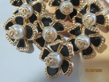 chanel 10 buttons  BLACK COLOR  with gold ton...