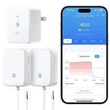 Wifi Refrigerator Thermometer with Alarm, Wireless Digital Freezer Temperatur...