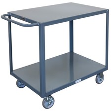 Global Industrial Steel Utility Cart w/2 Shelves 1200 lb. Capacity 30"L x 18"W x