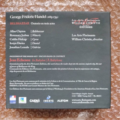 Good Disc 3Cd-Box Alan Clayton And Others William Christie - Handel Belshazzar - Picture 2 of 5