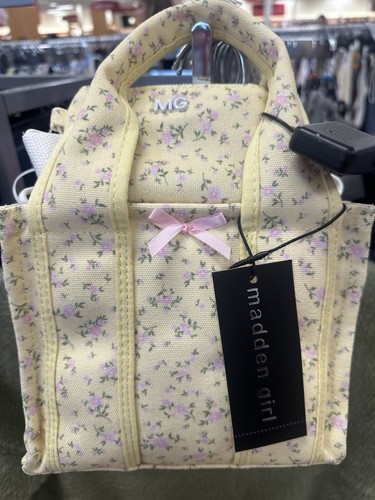 NUEVO Bolso de Mano Madden Girl (Steve Madden) Flor de Primavera Amarillo con Bolsa para Monedas - Imagen 1 de 2