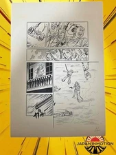 y7009 Mitsuo Oya 1973 Original Manga Comic Art  Page 4 Western Cowboy