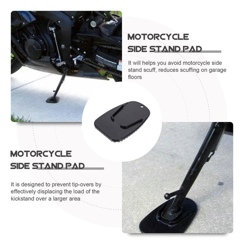 4pcs Motorcycle Support Pad Black Kickstand Cushion Anti Scuff Design - Picture 10 of 12