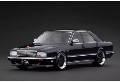 Ignition Model IG3900 1/18 Nissan Gloria Cima Y31 Black Mini Car Neu