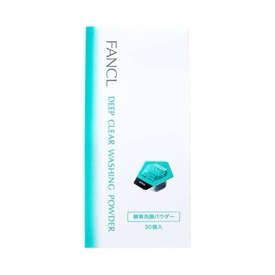 FANCL Deep Clear Washing Powder, 30 pieces, Enzyme Clay Charcoal, Japan Product