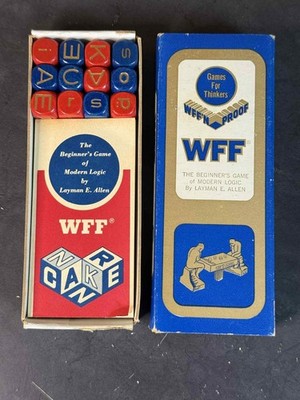 WFF Game of Modern Logic by Layman E. Allen 1965 Yale Vintage Dice WFF n Proof
