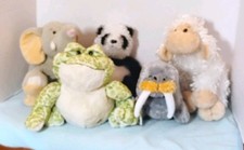 Webkinz Plush Lot of 5, Frog w/code, Sea Lion, Elephant, Panda  Lamb w/o Codes