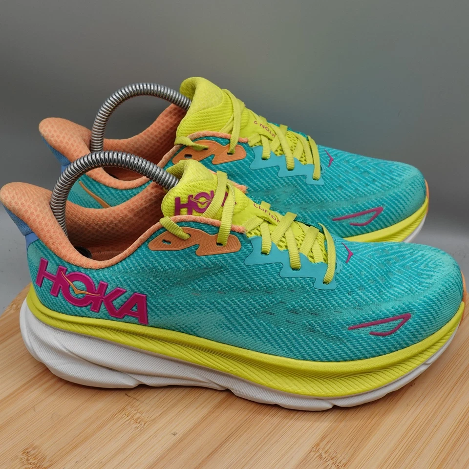 Hoka 鞋女式 8.5 B 多色 Clifton 9 跑步 Primrose 1127896 CEPR — 第 3/4 张图片