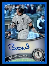 2011 Topps Chrome Autograph Blue Refractors #214 Brent Morel Rookie RC Card /199. rookie card picture