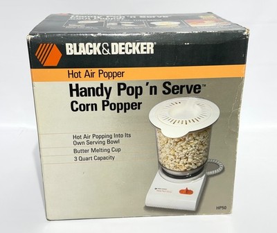 Vintage Black & Decker Handy Pop n Serve Hot Air Corn Popper HP50 Sealed 1990