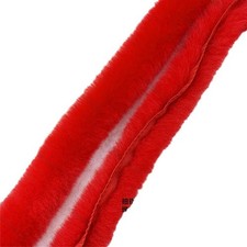 2M Red Faux Rabbit Fur Trim Accessories Edge for DIY Hanfu Hat Clothes Sewing