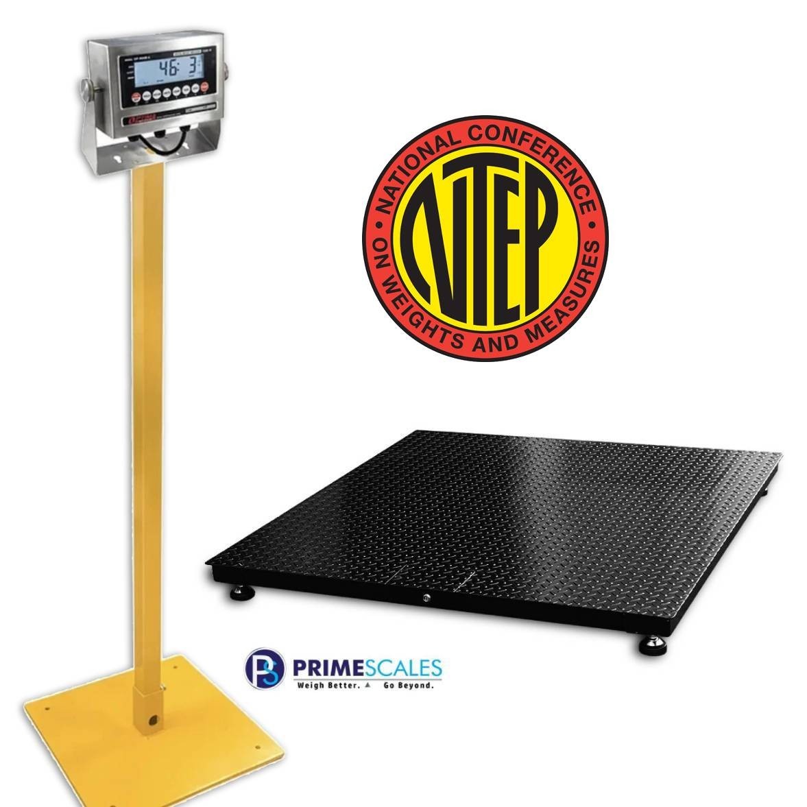 Báscula de piso industrial 24x24 10.000 lb NTEP comercio legal almacén resistente