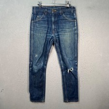 Vintage Levis 501 Big E Mens Size 30 x 27 Distressed Blue Cotton Denim Jeans
