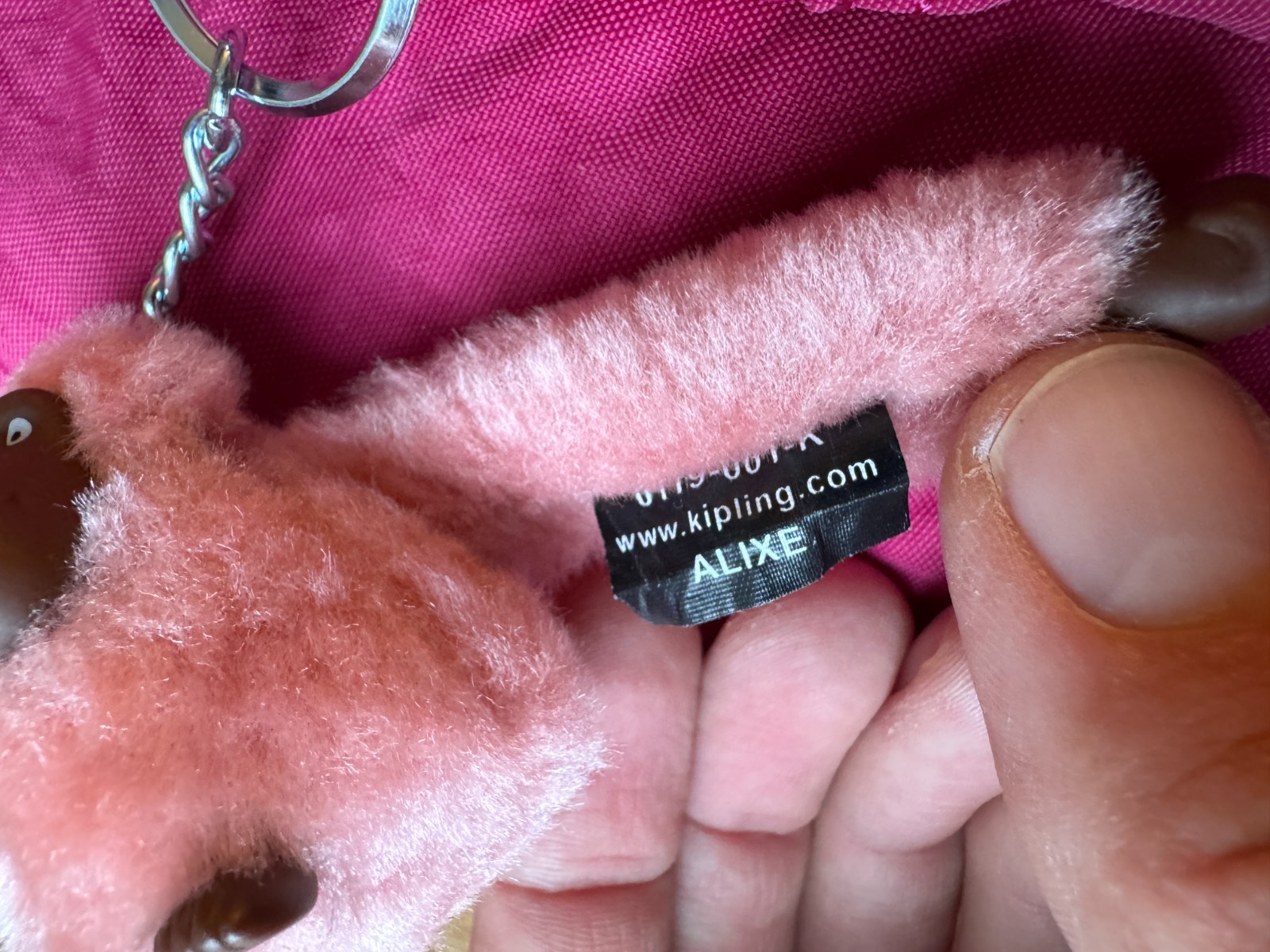 KIPLING PINK HANDBAG RUCKSACK BACKPACK MONKEY TEX… - image 4