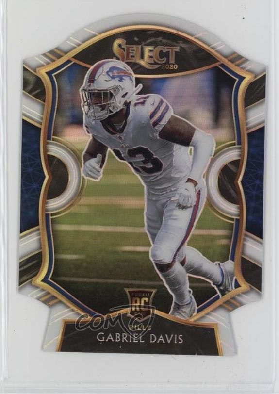 2020 Panini Select Concourse White Prizm Die-Cut Gabriel Davis #82 2h5