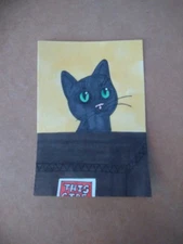 ACEO Original Acrylic Painting Landscape Miniature Art Card ATC Scenery 39 Cat