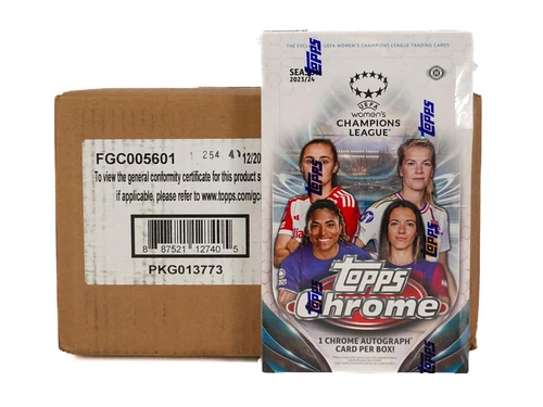 2023/24 TOPPS CHROME UEFA WOMEN'S CHAMPIONS LEAGUE SOCCER HOBBY 12-BOX CASE