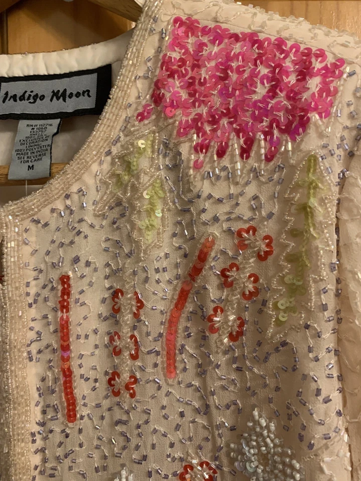 Новый с Ярлыками Indigo Moon потрясающий блестками куртка идеально подходит для рождественских вечеринок  - Изображение 3 из 4