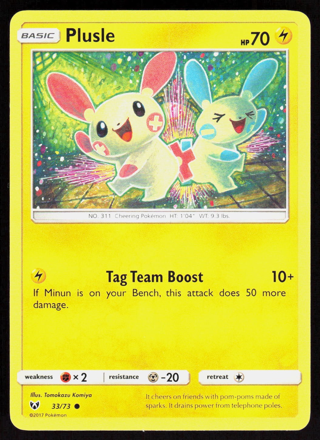 Plusle Common Shining Legends 33/73 NM